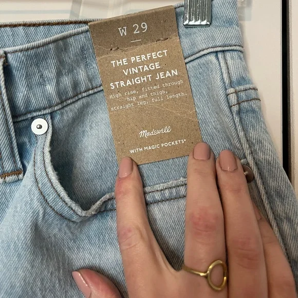 NWT Madewell The Perfect Vintage Straight Jean Size 29 - Picture 8 of 16